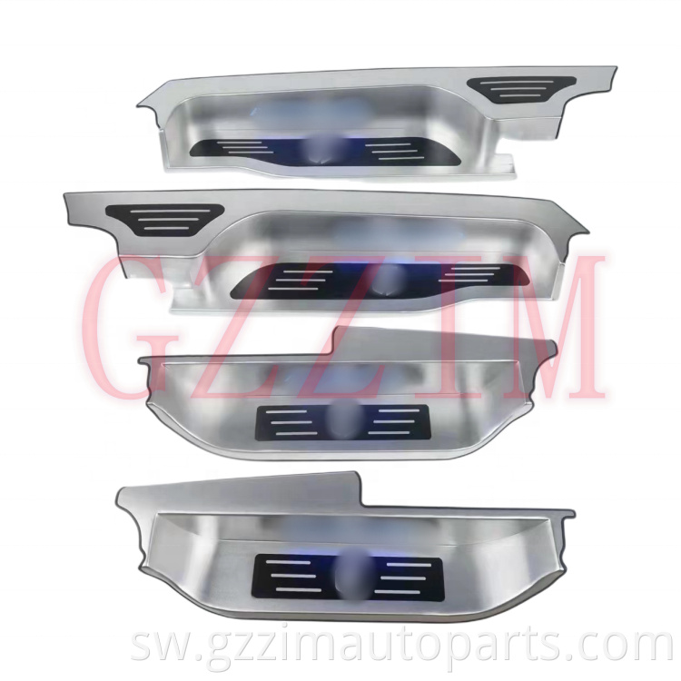 Vifaa vya gari aluminium alloy gari mlango sill strips mambo ya ndani na nje trim mlango screed misingi ya alphard